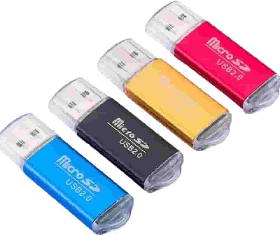 Mini Leitor de Cartão MicroSD USB 2.0 Adaptador Plug e Play Compatível Windows Mac Transferência Rápida Metal Para Cartão Memória Camera Celular Notebook Tablet Até 512GB Compacto Durável