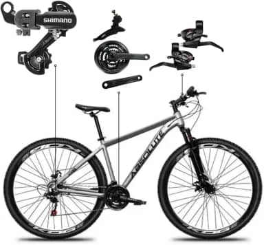 Bicicleta Aro 29 Absolute Nero 5 MTB Alumínio 21 Marchas Câmbio Shimano Freio a Disco