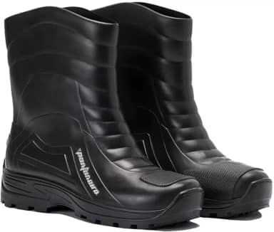 Bota De Pvc Para Chuva Cano Medio Impermeável Preta Pantaneiro Motocilcista Motoqueiro Uso Geral