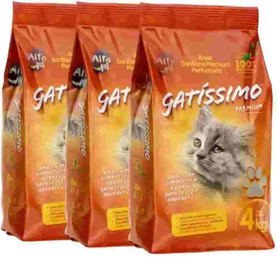 Kit De Areias Para Gatos com 5un 20kg E De 12kg(Areia Gatissino Perfumada 12Kg)