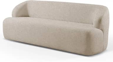 Sofá 4 Lugares Espaçoso e Confortável Formarto Orgânico Minimalista 220cm - Sirius (Bege)