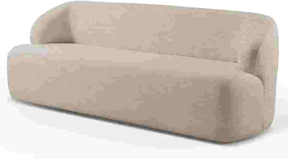 Sofá 4 Lugares Espaçoso e Confortável Formarto Orgânico Minimalista 220cm - Sirius (Bege)