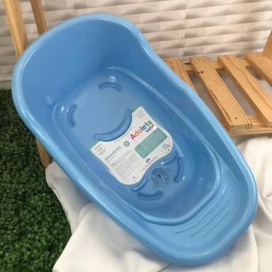 Banheira Para Bebê 20 Litros Sólida Resistente Infantil Anatômica (Azul)