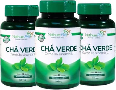 Kit 3 Chá Verde 60 Cápsulas