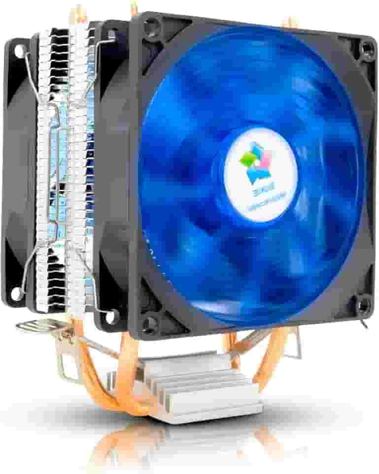 DUKIE DK-34 Cooler para Processador, LED Azul, 4 Heatpipes, Base de Contato Direto, 90mm, Compatível com Intel LGA 1151/1155/1156/1150/775 e AMD AM4/FM2/AM3