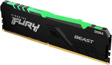 KF432C16BBA/8 - Memória de 8GB DIMM DDR4 3200Mhz FURY Beast RGB 1,35V 1Rx8 288 pinos para desktop/gamers