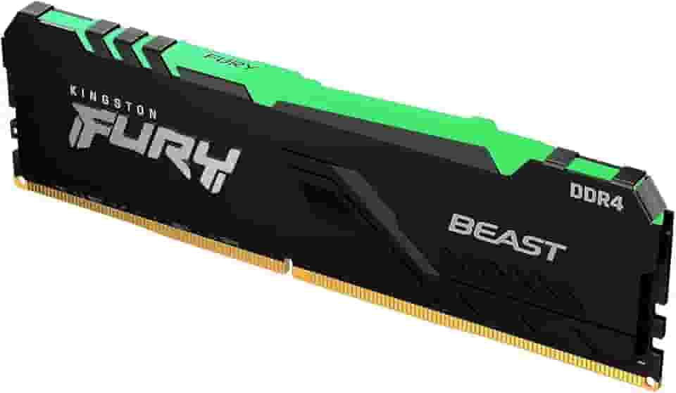 KF432C16BBA/8 - Memória de 8GB DIMM DDR4 3200Mhz FURY Beast RGB 1,35V 1Rx8 288 pinos para desktop/gamers