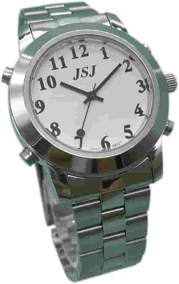 Relógio de quartzo espanhol com alarme para pessoas cegas ou pessoas com deficiência visual Talking Watch