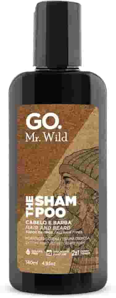 GO. Man Shampoo Cabelo E Barba Go Mr Wild Hidratação Intensa Alta Espumação Ultra Condicionante Fragrância Amadeirada Fresh Go Man