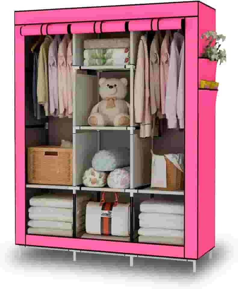 Guarda Roupa Dobrável Organizador De Roupa Vinho 88130b