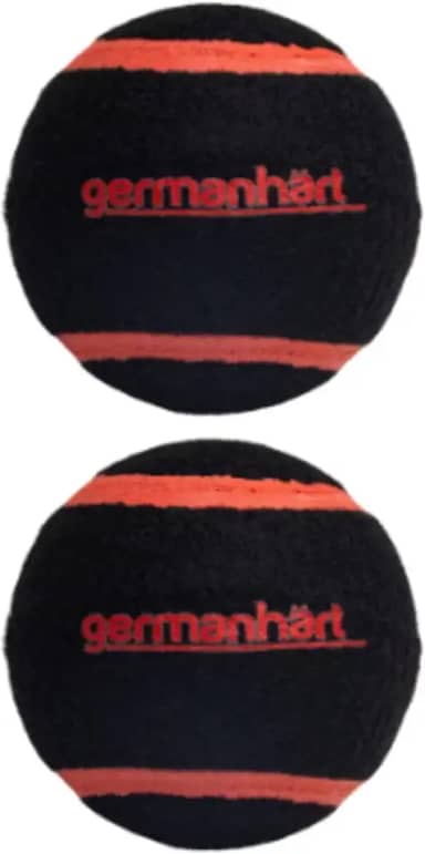 Germanhart Bolinha de Tênis para Cães com Apito, Média (6 cm), Preta