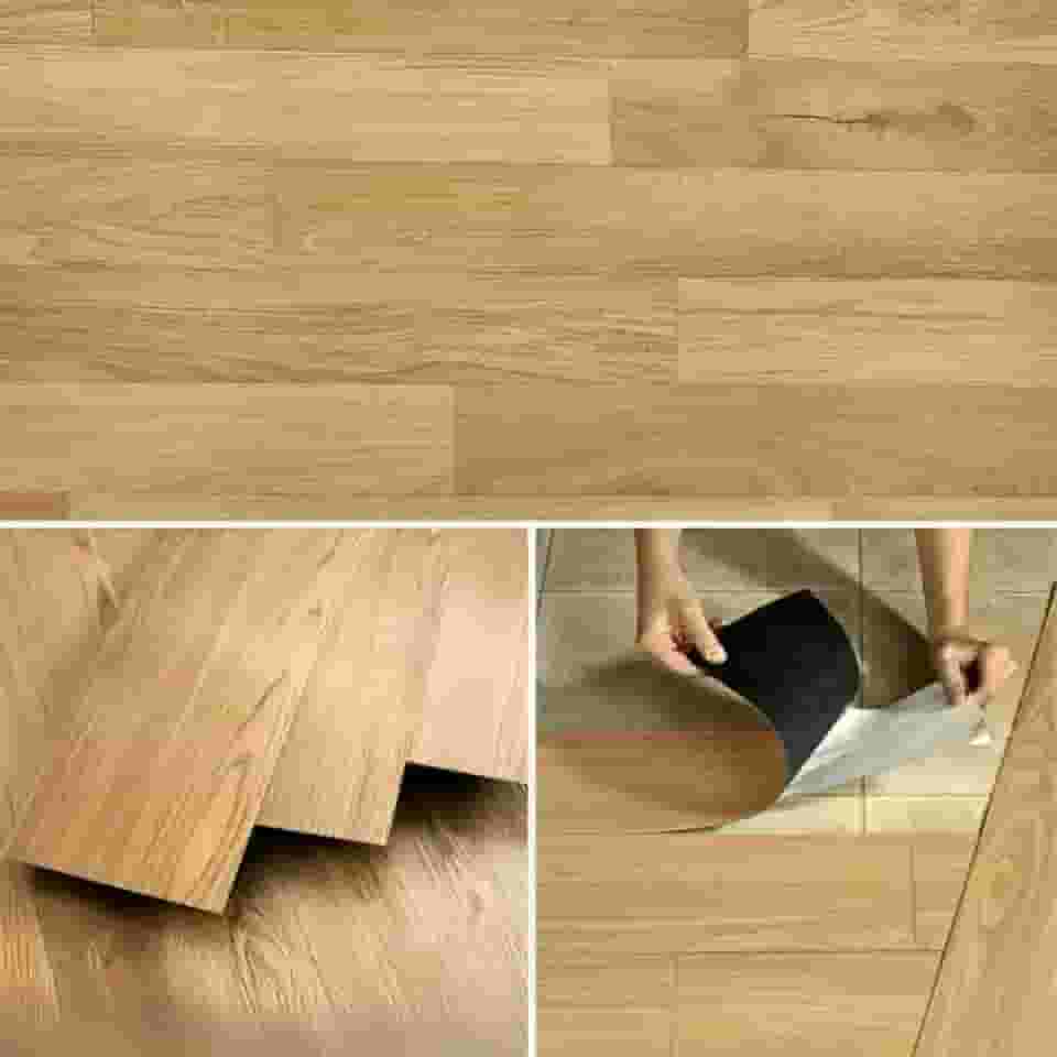 Piso Vinílico Adesivo Autocolante Régua Madeira Antiderrapante Lavável Moderno Caixa 36 Peças 5m²