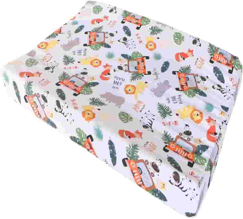Trocador Anatômico Impermeável Troca Fralda Bebê Menino Menina para Cômoda e Berço (Safari)