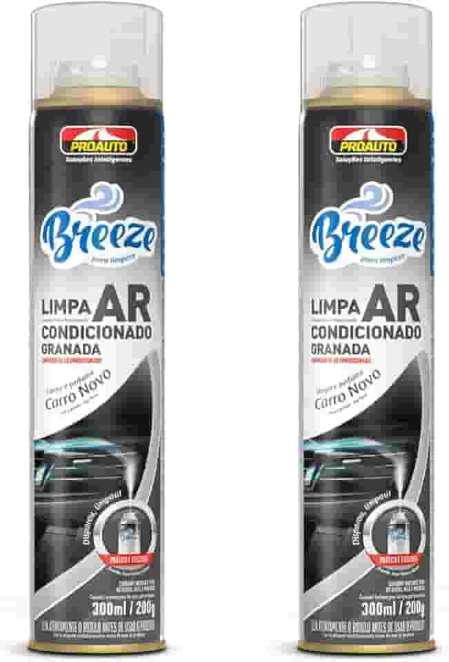 KIT 2 Limpa Ar Condicionado Breeze Carro Novo Pro auto 300Ml