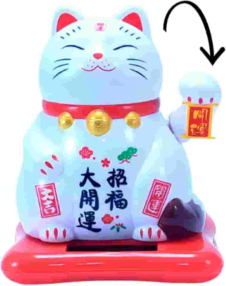 Maneki Neko, Gatinho da Sorte Japones, Gato da Sorte, DT0845, O Gato da Sorte Japonês é Um Símbolo de Boas-vindas, Boa Sorte e Riqueza na Cultura Japonesa, Atrai Riqueza e Fortuna Para Sua Casa.