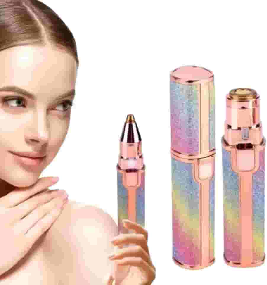 Aparador de Pelos Facial Elétrico 2 em 1 Recarregável USB – Removedor Portátil para Sobrancelhas, Buço, Nariz e Orelhas - Ideal para Uso Diário e Viagens