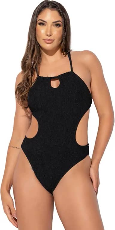 Maiô Feminino Engana Mamãe Textura Alto Relevo Lycra Asa Delta MVB Modas