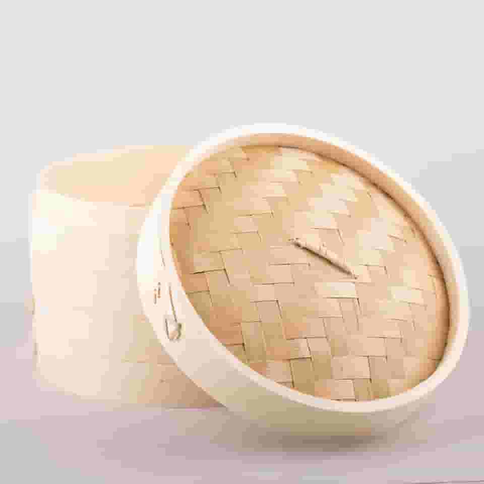 Panela Oriental de Bambu Cozimento a Vapor - 30cm