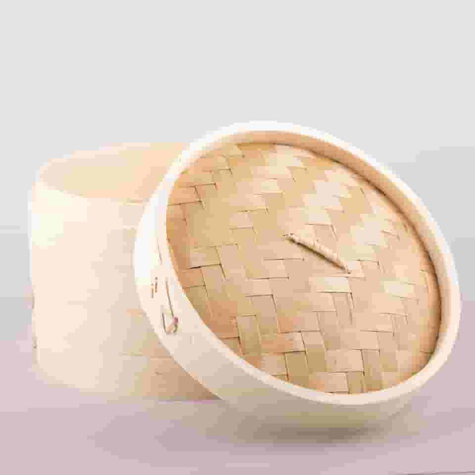 Panela Oriental de Bambu Cozimento a Vapor - 30cm