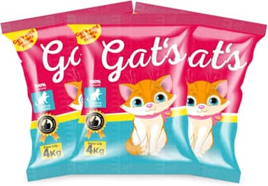 Areia Sanitária Antiodor Tira Cheiro Gat's Para Gatos Tradicional 100% Natural (12 Kg)