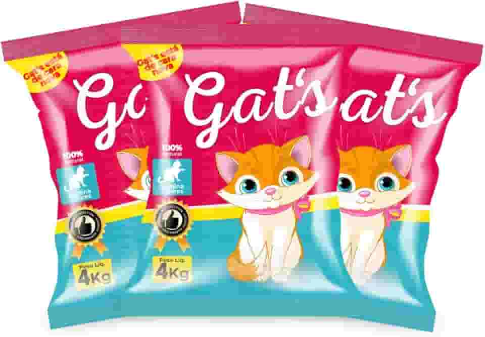 Areia Sanitária Antiodor Tira Cheiro Gat's Para Gatos Tradicional 100% Natural (12 Kg)