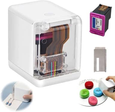 Impressora PortáTil De Alimentos PortáTil - Tinta RemovíVel + Controle De App, Impressora De Alimentos A Jato De Tinta ComestíVel, Tecnologia AvançAda De Jato De Tinta TéRmico