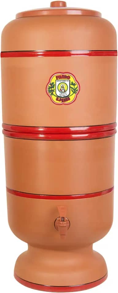 Filtro De Barro São Pedro 10 Litros com 3 Boias e 3 Velas Tripla Ação