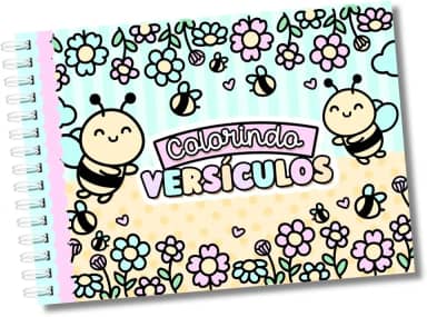 Livro de Colorir Colorindo Versículos para colorir presente criativo Capa Dura A5 papel offset180g