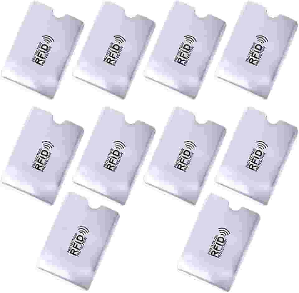 potato001 Capa protetora à prova d’água com bloqueio RFID para cartão de crédito e passaporte, 10 peças
