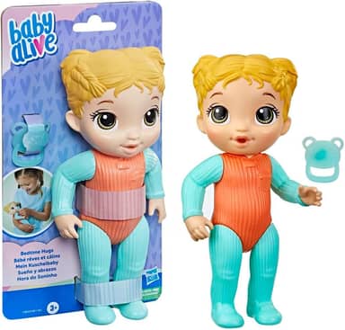 Baby Alive, Boneca, Hora do Soninho, Harper Hugs - Cabelos Loiros, Brinquedo Interativo, 24 cm - A partir de 3 Anos