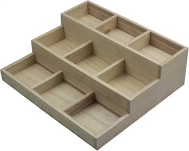 KLKCMS Organizador de Maquiagem de Madeira Porta-maquiagem Caddy Porta- com a Pele 9 Grade 3 Camadas