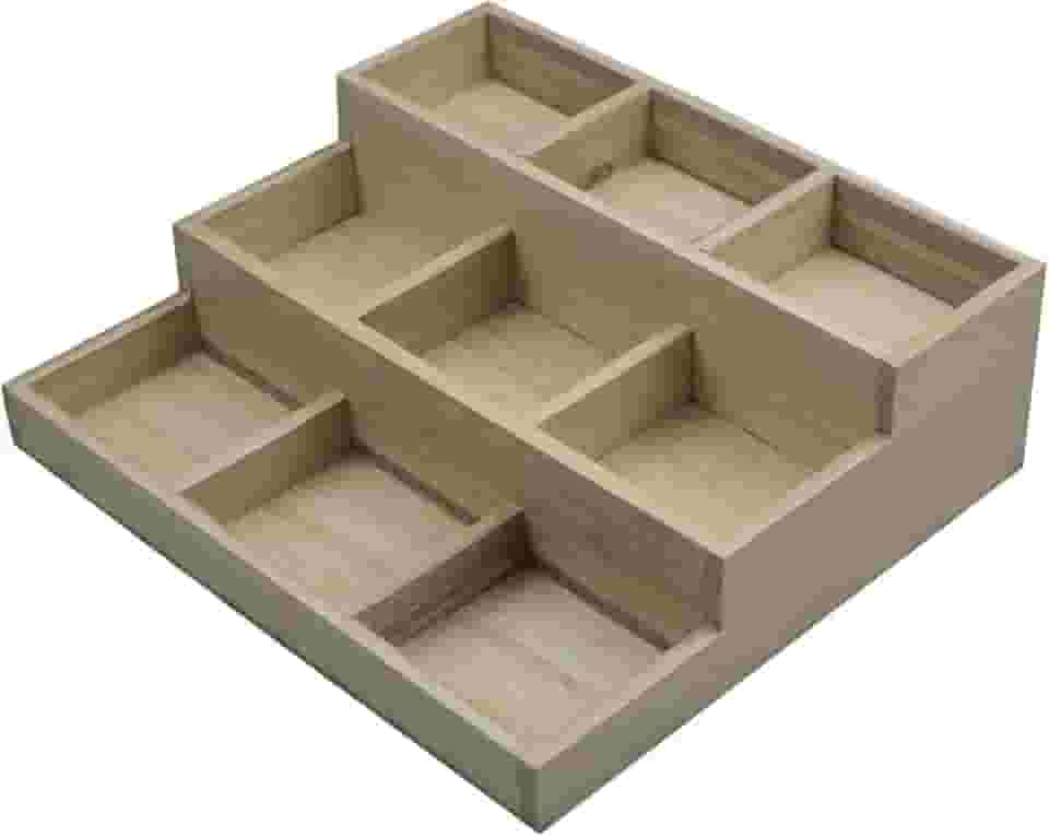 KLKCMS Organizador de Maquiagem de Madeira Porta-maquiagem Caddy Porta- com a Pele 9 Grade 3 Camadas