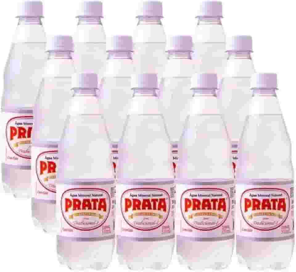 Água com gás PRATA Mineral 510ml (12 unidades) - fardo de agua com gas - extraída de fontes naturais na Serra da Mantiqueira, garantindo a sua pureza e qualidade.