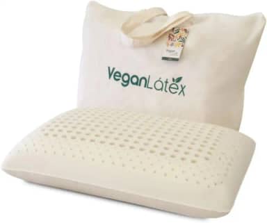 Travesseiro de Látex Natural Orgânico VeganLatex, Médio, Design Ventilado, com Capa de Viscose