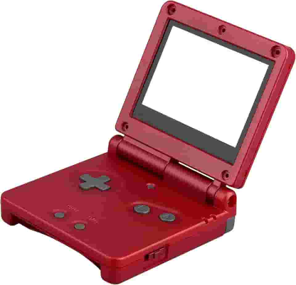 OSTENT Capa de substituição de invólucro completo para Nintendo GBA SP Gameboy Advance SP - cor vermelha