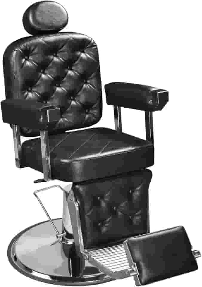 Cadeira de Barbeiro Dubai Premium Marri, Cadeira Giratória e Reclinável para Barbearia e Salão de Beleza, Design Ergonômico, Estrutura em Aço Reforçado, Estofado, Base em Metal - Preto (Marrom Croco)
