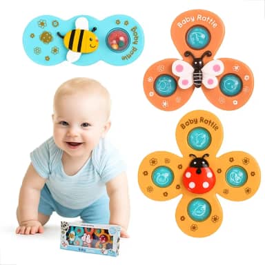 Brinquedo Ventosa Giratório Spin Giroscópio Pop Spinner Rotativo 3pcs Toy