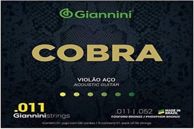 ENCORDOAMENTO PARA VIOLÃO AÇO COBRA .011 BRONZE GEEFLK - GIANNINI