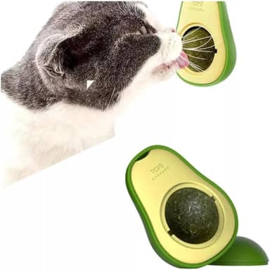 Sagaro Brinquedo Interativo para Gatos, Formato de Abacate com Catnip Ball ABACAT