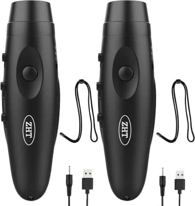 ZHT Apitos eletrônicos para árbitros com carregamento USB, apito de emergência de alto volume de 3 tons para professores de árbitros, acampamento ao ar livre, caminhadas, passeios de barco, apitos de