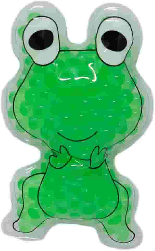 Mini Bolsa Em Gel Térmica Quente E Fria Compressa Em Formato De Sapinho Para Cólica De Bebês E Machucados Infantil Verde LINHA SYANG PREMIUM