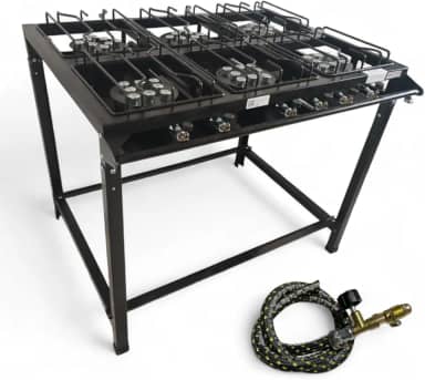 FOGÃO INDUSTRIAL 6 BOCAS ALTA PRESSÃO C/MANGUEIRA E REGISTRO