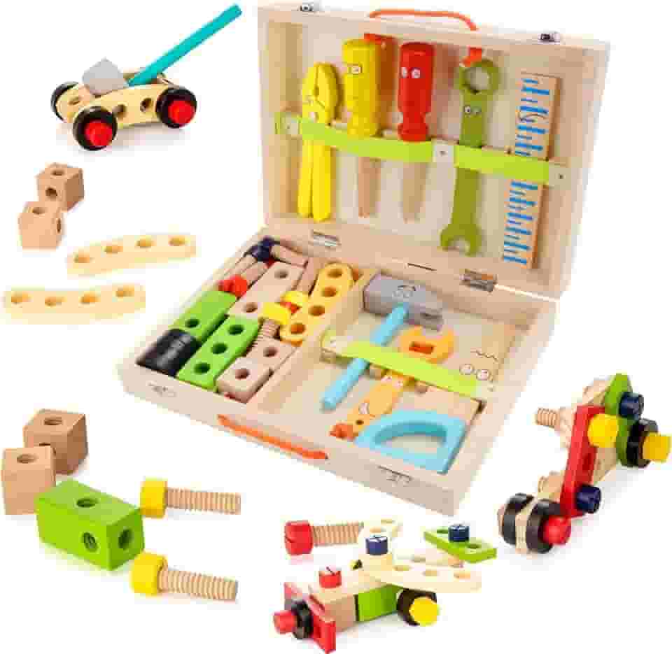 Ferramentas Madeira Construção Kits Infantil Montessori Brinquedos