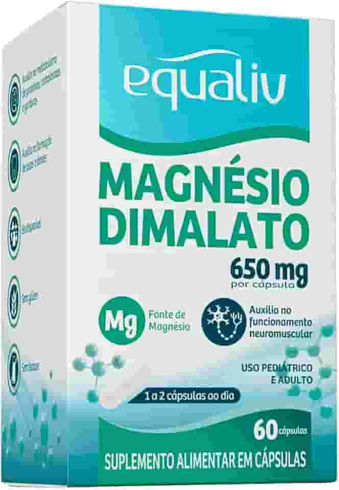 Equaliv Magnésio Dimalato 650mg 60 Cápsulas
