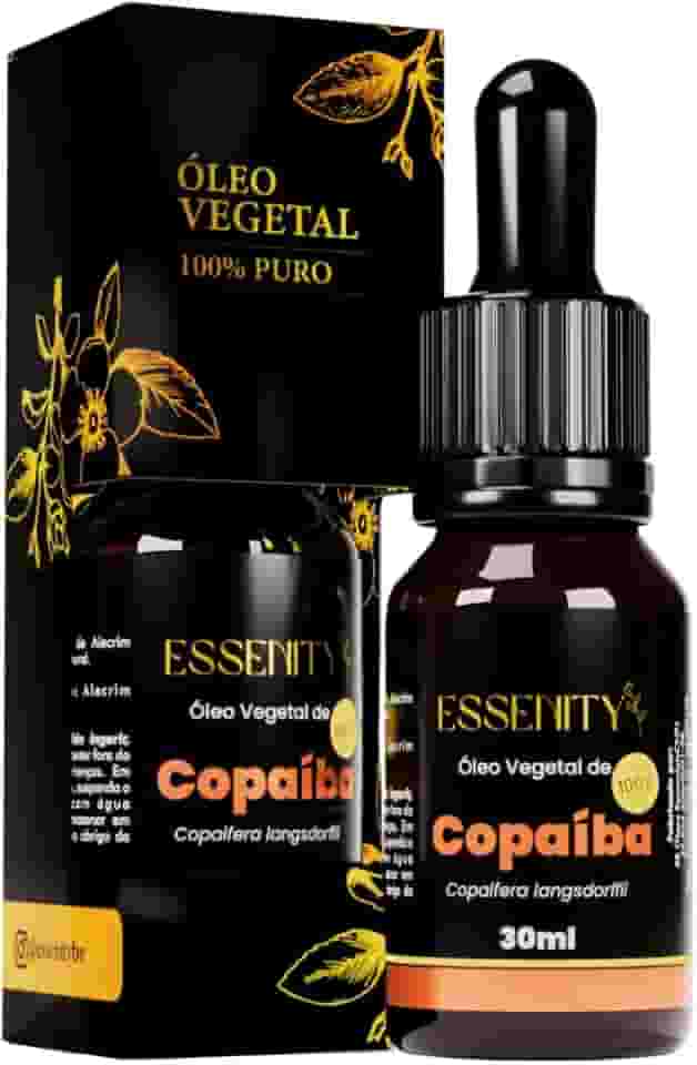Óleo Vegetal de Copaíba, 100% Puro, Natural & Prensado a Frio – Anti‑inflamatório, Cicatrizante, Pele, Cabelo e Unhas 30 ml – ESSENITY
