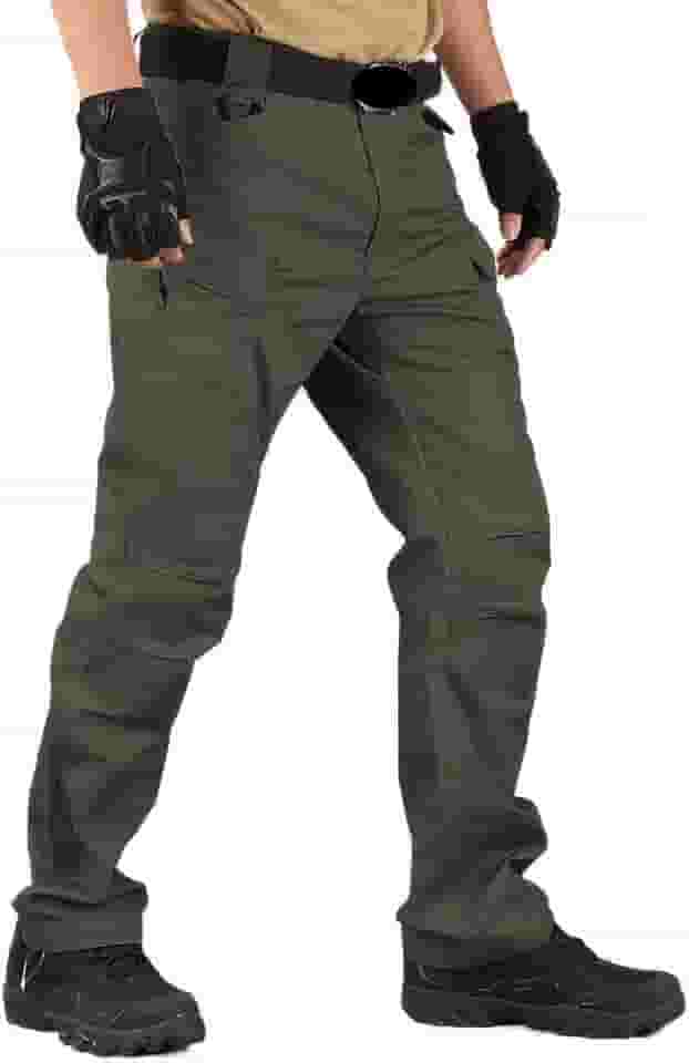 Calça cargo masculina tática masculina para acampamento ao ar livre, trilhas, ajuste solto