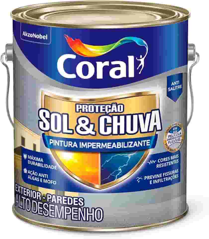 PROTEÇÃO SOL & CHUVA PINTURA IMPERMEABILIZANTE BRANCO 3,6L - CORAL