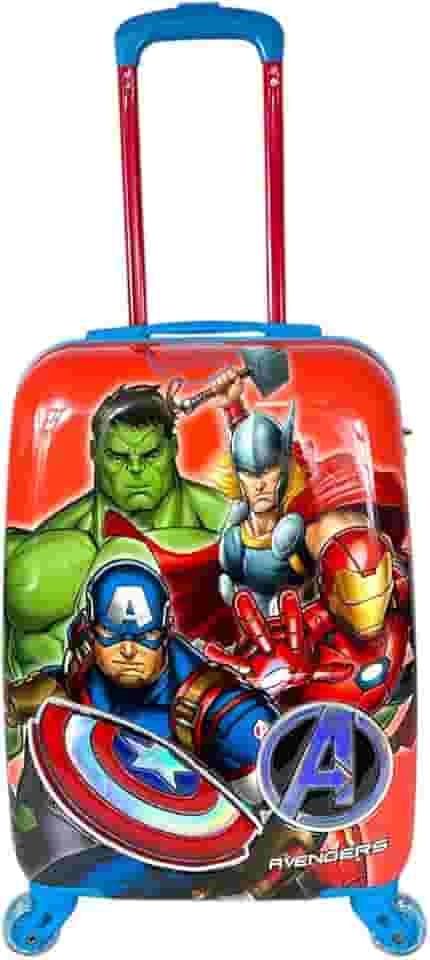 Mala De Viagem Bordo Infantil Vingador 4 Rodas Giros De Led