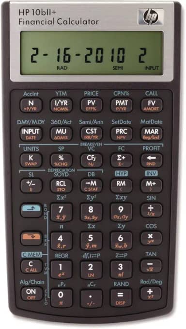 HP 2716570 10bII+ Calculadora financeira, LCD de 12 dígitos