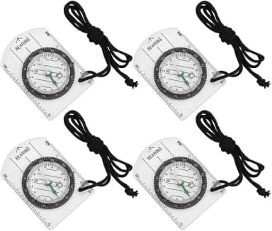 Navegação Profissional de Buckle de Montanhismo, Acessório Compacto de Acrílico Ao Ar Livre Com Bússola de Escala de Mapa, Equipada Com Corda Pendurada, para Caminhadas,